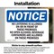 Signmission No Loitering Is Allowed On Or In Front Of OSHA Notice Sign, Vinyl Decal, 5in W x 3.5in L, 2PK OS-2PACK-NS-D-35-L-14690 - alternate 4